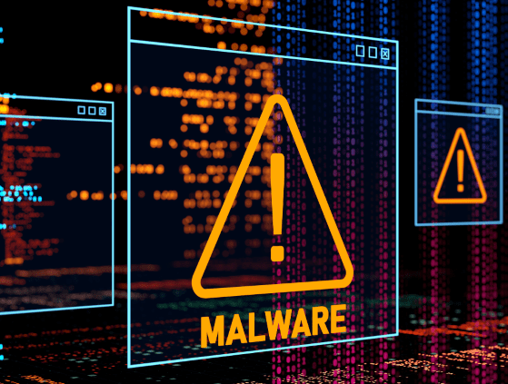 malware warning sign
